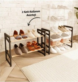 Resim Just Cheap Store 4 Katlı Ahşap Ayakkabılık Diğer 