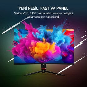 Resim GamePower 32'' Vision V30 Curved 1000R RGB 240Hz 1ms 2K (QHD) , Kvm, Speaker, Type C Gaming Monitör (Sıfır Ölü Piksel Garantili) 