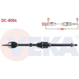 Resim Genel Markalar Komple Aks Sag On Uzunluk 1002mm Dacıa Duster 1.5 Dcı A-t 2017- 