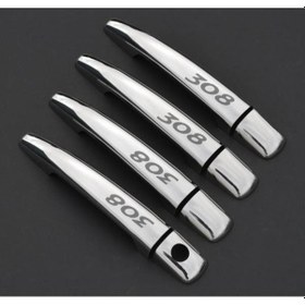 Resim Peugeot 308 Krom Kapı Kolu Tk 2007-2013 4Kapı Paslanmaz Çelik Yaz 