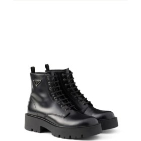 Resim Prada Sport Komple Deri Metal Logolu Bot 