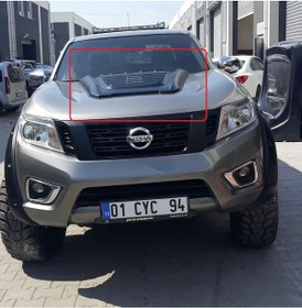 Resim Nissan Navara 2015Np300 Kaput Kaplama Kabartma Scoop Mat Siyah 