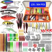 Resim 135/364 Parça Balıkçılık Yem Seti Kutulu, Yumuşak ve Sert Yemler, Kancalar, Ağırlıklar, Döner Bıçaklar, Karides, Ekmek Solucanı ve Daha Fazlası İçerir – Tuzlu Su ve Tatlı Su İçin Uygundur 