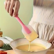 Resim Yumuşak Pembe Saplı Isıya Dayanıklı Silikon Spatula - Karıştırma, Kazıma, Kekleri Çevirme, Pankekler, Kurabiyeler, Pasta Hazırlama için Ergonomik Yapışmaz Pişirme ve Yemek Yapım Aleti | Tek Parça Tasarım | Isıya Dirençli Malzeme, Mutfak Aracı 