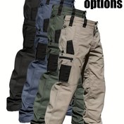 Resim Erkek Taktik Kargo Pantolonu - Dayanıklı, Yırtılmaya Dayanıklı, Çoklu Cep Tasarımı, Açık Hava Aktiviteleri, Kamp, Yürüyüş ve Av için - Bol Kesim, Tüm Mevsim Giyim, Siyah, Yürüyüş Pantolonu, Kamp Kıyafeti, Fonksiyonel Cep, Sağlam Kumaş 