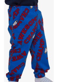 Resim Breeze Girls & Boys Erkek Çocuk Eşofman Altı Şampiyon Temalı Kupa Desenli 1-4 Yaş, Saks Mavisi-saks Mavisi Saks Mavisi 