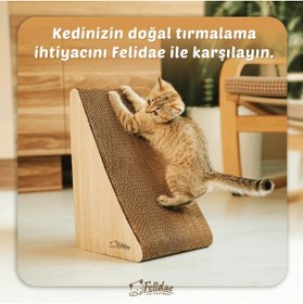 Resim Saule Oluklu Mukavva, Kedi Tırmalama Kanepesi - Dikey Tırmalama / (24X43X24CM) Small - CS7 LW 
