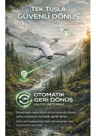 Resim Gps Destekli Profesyonel Drone - Fırçasız Motorlu Ve Çift Kameralı Akıllı Uçuş Seti 