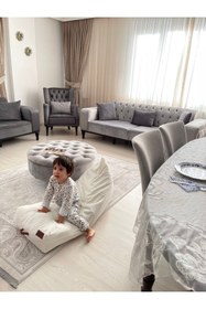 Resim Balküpü Sling Manuka Çocuk Armut Minder Puf Koltuk Açık Krem 