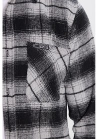 Resim Tudors Erkek Slim Fit Dar Kesim Oduncu Tek Cepli Kareli Kışlık Gömlek-32102 Çok Renkli 