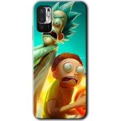 Resim Bera Aksesuar Poco M3 Pro Kılıf Hd Desen Baskılı Arka Kapak - Rick Morty 