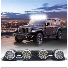 Resim Offroad Tepe Sis Offroad Sis Lambası 12x4 Led Yuvarlak Siyah 84x17,5x11 Cm 