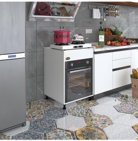 Resim Kenzlife Ankastre Modülü Kabini Kalimera Byz 85 60 56 Fırın Ocak Dolabı Ayarlı Ayaklı Üstü Kapalı 