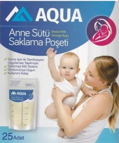 Resim Aqua Anne Sütü Saklama Poşeti Çok Renkli 