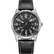 Resim Hanyang Gümüş Havacılıktan Esinlenen 42MM Pilot Koleksiyonu Kolay Okunabilen Japon Hareketi 24 Saat Ekran (Yurt Dışından) 