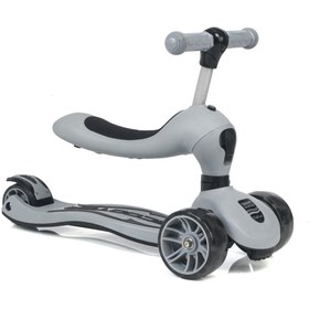 Resim Genel Markalar Smart Oturaklı Çocuk Scooter 3 Tekerlekli Işıklı Ledli Scooter Yükseklik Ayarlı 
