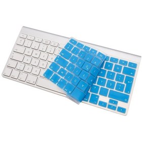 Resim Klavye Koruyucu Magic Keyboard-1 A1314 A1242 İle Uyumlu F-türkçe Daktilotip Baskı Açık Mavi 