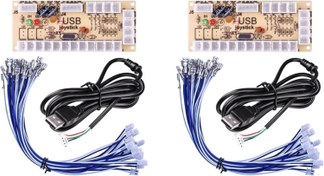 Resim Rheross 2X DIY Arcade Joystick Circuit Board USB Gamepad Control Board for Mame Jamma and Other Pc Fighting Games 