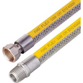 Resim Kas Armatür 1/2″-1/2″ 150 cm Ocak Doğalgaz Bağlantı Flexleri - Örgülü (316 L) 