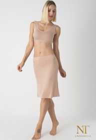 Resim NT Underwear Bambu DizÜstü Etek Astarı, Midi Jupon - Doğal Kumaş, Modern Kalıp. 