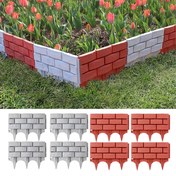 Resim Kalınlaştırılmış Sahte Taş Desenli Plastik Bahçe Çitleri, Dış Mekan Bahçe Çeperleri ve Peyzaj Ayrımı için Uygun, Balkon ve Bahçe Dekorasyonu için İdeal, Klasik Tarz, Paskalya Günü İçin Mükemmel, Plastik Malzeme ile Yapılmış, Topak Ekleme ile Kolay Kurulum, Sağlam ve Dayanıklı. 