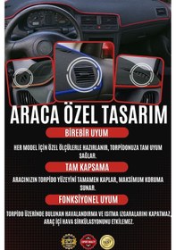 Resim Honda Cıty 2020+ Uyumlu Torpido Örtüsü Yansıma Önleyici Kolay Montaj Tam Koruma F44 Gri 