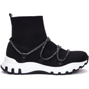 Resim Kadın Siyah Taşlı Bilekli Sneaker Derimod