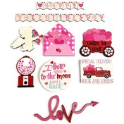 Resim Crackedice Sevgililer Günü Aşk Mektubu Aşk Tanrısı Katmanlı Tepsi Dekoratif Süsü 