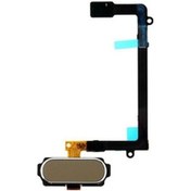 Resim Samsung Uyumlu Galaxy S6 Edge G925 Home Tuş Bordu Filmi Gold 