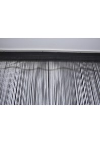 Resim Düz İp Perde 0.80 Mm Antrasit Renk 300 Cm En 280 Cm Boy Hazır Yassı Kalın Şerit İp Perde Antrasit 