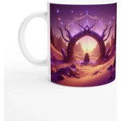 Resim Yay Burcu Baskılı Kahve Kupası - Elementsel Doğa Krallığı Temalı Vs2 