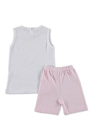 Resim Aziz Bebe Yaz Kız Bebek Yelkenli Ribana Atlet Bisiklet Yaka 2li Tshirt-Şort 