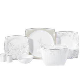 Resim Korkmaz Bone Collection 60 Parça Kare Yemek Takımı A8461 