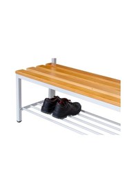 Resim Ayakkabılıklı 4 Ayaklı Çift Taraflı Bank, Kanca Şeritli Bank, 14 Kanca, 150x85x170 Cm, Spor Bankı 
