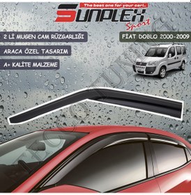 Resim Sunplex Fiat Doblo 1 2000-2009 Mugen Cam Rüzgarlığı 2 Li Set 