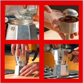 Resim Bialetti Durnes - Bialetti Moka Express Siyah 3 Cup / Moka Pot 