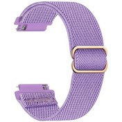 Resim Sunshine022 Mor Esnek Nylon Saat Kayışı 20mm Mor Elastik Bileklik 