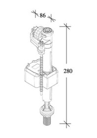 Resim Tema Siamp Rezervuar İç Takım 101 Bas Flatör Alttan Su Girişli 3/ Beyaz 