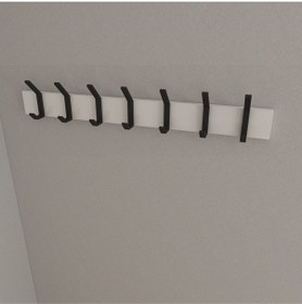Resim Hepsi3boyutlu Modern Duvar & Kapı Kanca Askılık - 7 Adet Siyah Kanca Askılık - Model No : 1 Siyah 