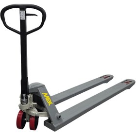 Resim MEK MTR25-180 2,5T 2500kg Döküm Pompalı 180cm Uzun Manuel Transpalet - PU Kırmızı Teker 