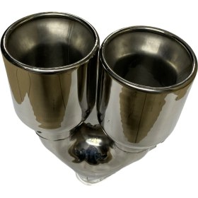 Resim HYM Tuning 110 Luk Egzoz Ucu Çiftli Düz Içi Dışı Krom 100 mm Egzoz Ucu Düz 