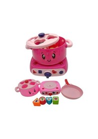 Resim Sıla Bebek İle Pilli Işıklı Ve Sesli 8 Parça Sevimli Mutfak Seti- Pembe 