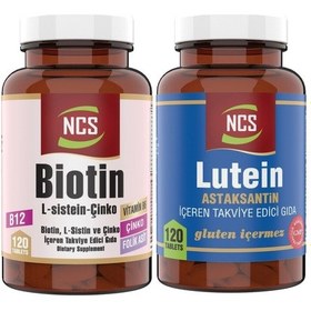 Resim Lutein 15 Mg Astaxanthin 120 Tablet Biotin 120 Tablet Çinko 