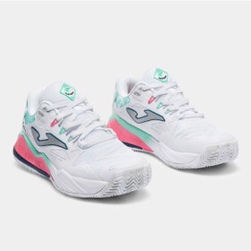Resim Joma Tspıls2602om Spin Lady Toprak Kort Kadın Padel Ayakkabısı Beyaz/pembe 