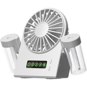 Resim Taşınabilir Masaüstü Su Hazneli Usb Şarjlı 4 Kademe Fan Vantilatör Soğutucu F8 