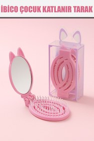 Resim İBİCO İ15-033 KATLANIR ÇOCUK AYNALI TARAK - Pembe 