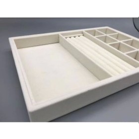 Resim Yeni Yerli Süet Krem Yüzük-küpe-bileklik-kolye Takı Kutusu Aydındecor Çok Renkli 