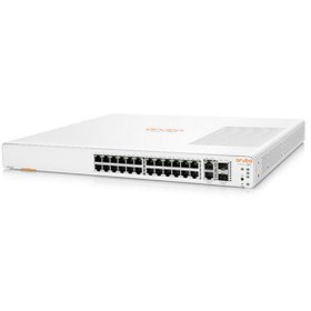 Resim HPE JL807A ION 1960 24 PORT GIGABIT + 2X10GB SFP PORT RACMOUNT 370W POE SWITCH 