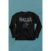 Resim Kendim Seçtim Kongelos Kralsız Taç Gothic Urban Uzun Kollu Tişört Baskılı Çocuk T-Shirt 