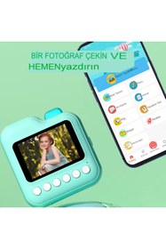Resim Genel Markalar Fotoğraf için dijital çocuk kamera anında baskı fotoğraf çocuklar kamera Mini termal yazıcı 